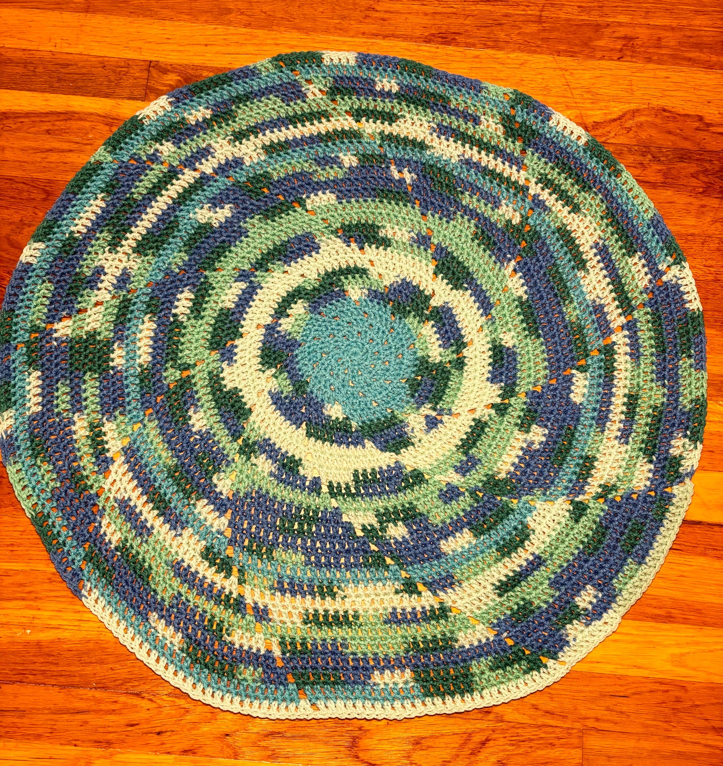 Multi Teal Baby Blanket