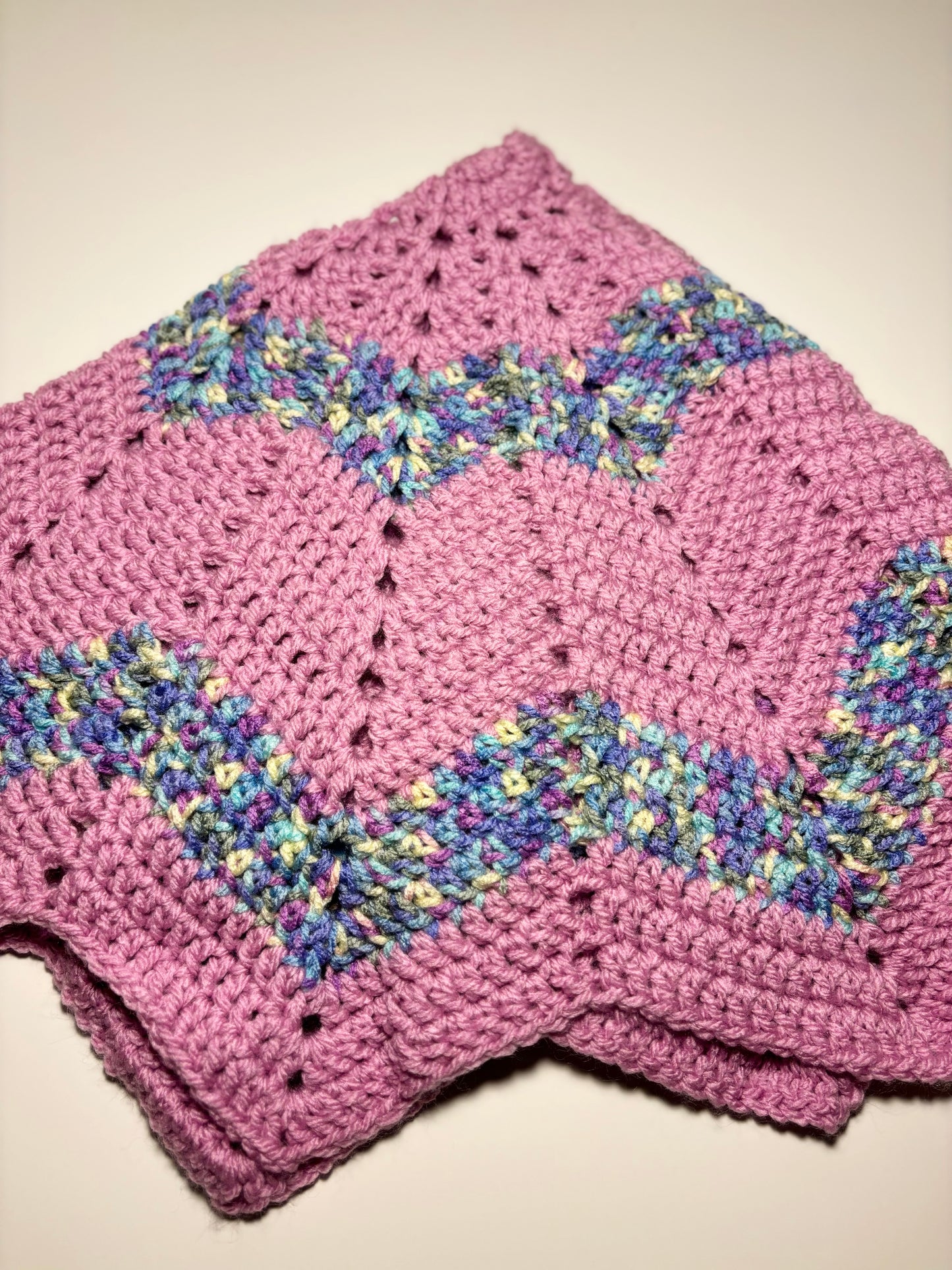 Pink 12 Point Star Baby Blanket